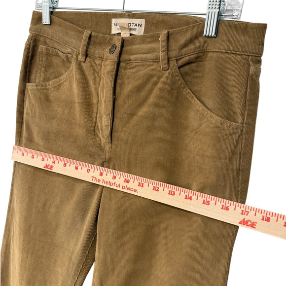 NEW! Nili Lotan 6 Celia Bootcut CORDUROY Pants Mid Rise Bootcut Camel Tan - Picture 7 of 9